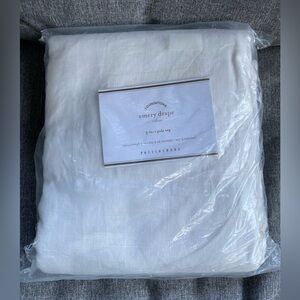 Pottery Barn Emery Linen Drape Panel Curtain 50 x 84" Ivory